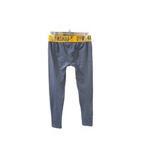 Gymshark Gym Shark Womens Size Medium M Legging Pull On Pants Gray Yello... - $15.83
