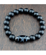 Vintage Agate and Black onyx Beads Bracelet #JN-BR2 - €47,61 EUR