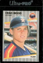 Vintage 1989 Baseball Card FLEER #253 Craig Biggio Catcher Astros Rookie - £6.93 GBP