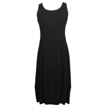 Eileen Fisher Black Stretchy Sleeveless Balloon Hem Midi Dress Size Medium - $49.99