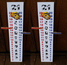 Set of 2 Scoreboard Score Keeper - Hot Rod Racing Theme - UV &amp; Water Resistant - - £16.87 GBP