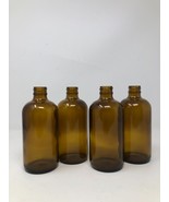 Amber 8 oz Boston Round Glass Bottles - £11.79 GBP