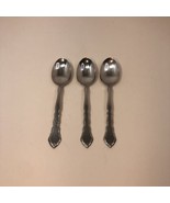 Oneida Community Stainless 3 Dinner Place Spoons Satinique Flatware 7&quot; - £19.45 GBP