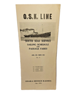 1935 O.S.K. Line South Seas Service sailing schedule passage fares pamph... - £7.31 GBP