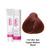 OYA Permanent Hair Color - 7-87 (RC)  Red Copper Medium Blond - $502.86 MXN