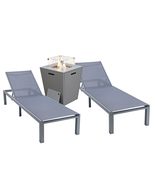 LeisureMod Marlin Modern Aluminum Outdoor Chaise Lounge Chair with Squar... - €785,61 EUR
