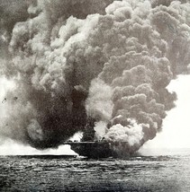 USS Bunker Hillb Moments After Attack 1945 WW2 Photo Print Military DWHH10 - $731.52 MXN