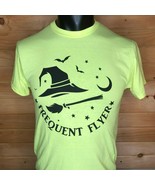 HALLOWEEN Tshirt &quot;FREQUENT FLYER&quot; Witch Themed Tshirt - Bats, Stars, Wit... - £11.83 GBP+