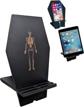 Gothic Home Decor Lage Black Coffin Phone Stand Holder with Cool Skeleton Goth O - $46.78