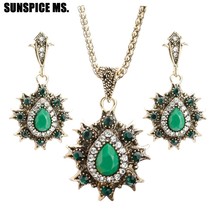 2018 India Vintage Look Jewelry Sets Pendants Necklace Drop Earring For ... - $11.99