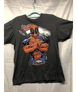 Deadpool Broncos Football American apparel Grey XL T-shirt Made In America - $11.88