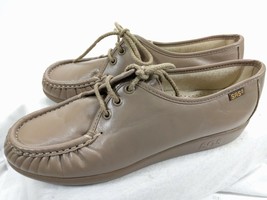 Sas Womens Size 8 M Tan Siesta Shoes Leather Lace-Up Oxfords Hand Sewn Usa - £23.80 GBP