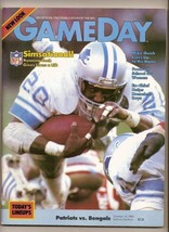 1984 NFL Gameday Program Bengals @ Patriots Oct 14th - £7.65 GBP