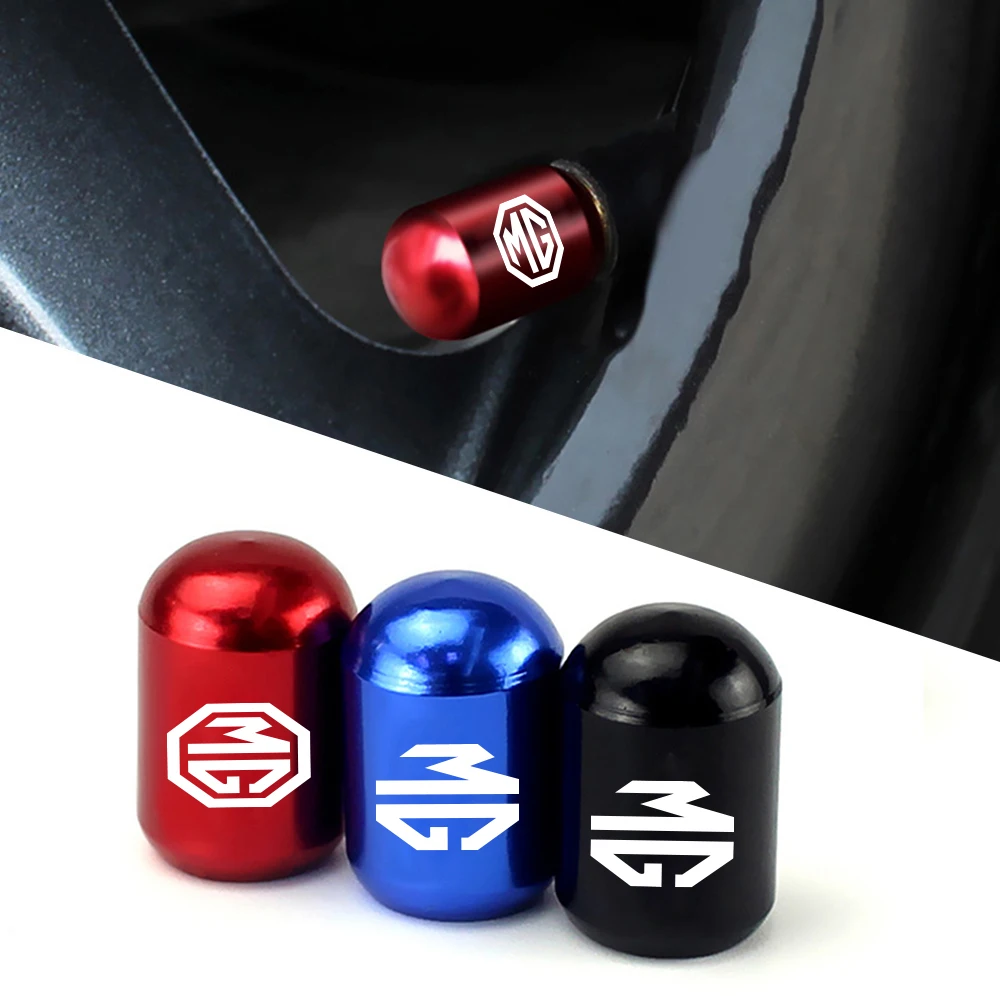 4PCS Car Wheel Tire Valve Caps Tyre Air Stems Cover For MG Zs EV 5 2022 Rx5 Rx8 - £9.83 GBP+