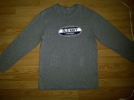 Old Navy Mens Casual Gray Grey Classic Long Sleeve Tee T-Shirt S Small - £3.73 GBP