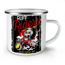 Ruff Riders Skull Biker NEW Enamel Tea Mug 10 oz | Wellcoda - £20.48 GBP