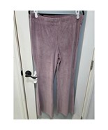 Avia Pants L Lavender Velour Yoga Lounge 12-14 Stretch Soft - $280.11 MXN