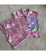 Sleep Secret Frog Pajama Set Girls Size 10 Hearts Short Sleeve Pink Kids - $227.89 MXN