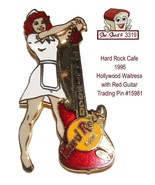 Hard Rock Cafe 1995 Hollywood Waitress with Red Guitar Trading Pin 15981 - £15.69 GBP