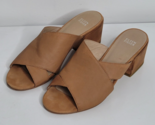 Eileen Fisher Women Sandals Size 9 Criss Cross Slide Heels Leather Shoes... - $29.99