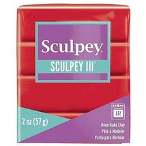 Sculpey III Polymer Clay Red Hot Red - £10.64 GBP