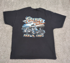 Harley Davidson Shirt Men XL Akron Ohio Liberty 2008 Shop Cats Biker Cho... - $15.99