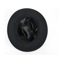 Men's Milani Wool Fedora Hat Soft Crushable Lined FD219 Black image 5