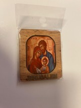 Immaculate Heart of Mary Wood Magnet, New from Jerusalem - £3.88 GBP
