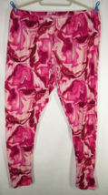 Bobbie Brooks Women&#39;s Pink Marbled Swirl Print Leggings Plus 2X - £10.95 GBP