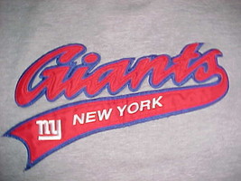Puma Team NFL Vintage New York Giants Football Gray Sewn Scripted Sweatshirt M - £7.87 GBP