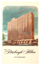 Pittsburgh Hilton Hotel Pennsylvania Street View Postcard Unposted - £3.67 GBP