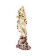 Vintage Chinois Stéatite Sculpture W / Rouge Pierre Base Grand Détail - €494,63 EUR