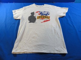 DISCONTINUED ARMY RANGER FORT BENNING SOLDIER AMERICAN FLAG WHITE T SHIR... - $471.53 MXN
