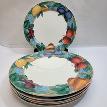 6 Victoria &amp; Beale Casual FORBIDDEN FRUIT Rimmed 10.5 &quot; Dinner Plates 90... - $75.95