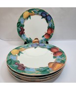 6 Victoria &amp; Beale Casual FORBIDDEN FRUIT Rimmed 10.5 &quot; Dinner Plates 90... - $1,418.90 MXN