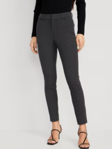 Old Navy Pixie Skinny Ankle Dress Pants Womens 2 Gray Pinstripe Stretch NEW - £21.23 GBP