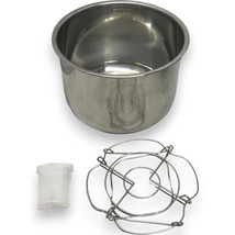 Instant Pot 6qt Inner Metal Pot/Bowl, Steam Tray &amp; Condensation Collector - Used - £21.78 GBP
