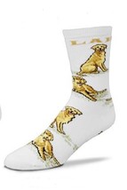 Adult Medium Lab Retriever Yellow Dog Breed Poses Footwear Dog Socks 6-11 - £9.64 GBP