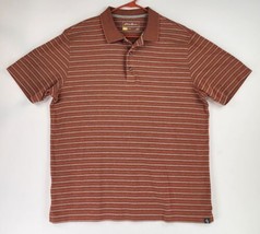 Eddie Bauer Shirt Mens Large Orange Striped Travex Casual Outdoor Classi... - £20.23 GBP
