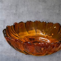 Vintage Indiana Glass “Petals&quot; Collection Amber Glass Sunflower Motif Fr... - $190.09 MXN