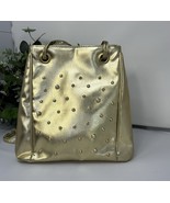 Warren Reed Women’s Gold Purse White Pearl Embellishments Double Strap V... - $16.26