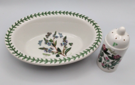 Private Listing Portmeirion Botanic Garden One Pepper Shaker &amp; Oval Baking Dish - £21.45 GBP