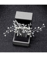 Fashion Wedding Bride Pearl Crystal Headband Side Comb Hairpin Accessories - €12,04 EUR