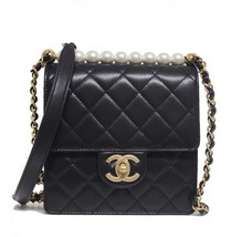 Authenticity Guarantee 
Chanel New 20c Mini Chic Pearls Quilted Flap Black Le... - £4,661.12 GBP