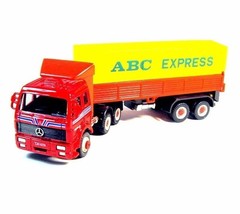 MERCEDES-BENZ Truck, Abc Express, Red Welly MINIATURAUTO/LKW-SAMMLERMODELL - $40.71