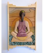 Handmade Wooden Wall Art with Natural Stones – Zen Meditation &amp; Yoga Roo... - $1,221.28 CAD