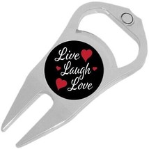Live Laugh Love Golf Ball Marker Divot Repair Tool Bottle Opener - £9.29 GBP