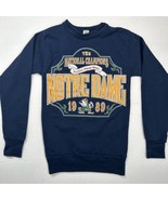Vtg 1989 Notre Dame Fiesta Bowl Sweatshirt Adult Small Long Sleeve Crew ... - £44.45 GBP