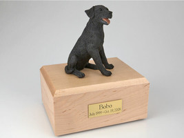 Labrador Black Sitting Figurine Dog Pet Cremation Urn Avail 3 Diff Colors 4 Size - £135.88 GBP+