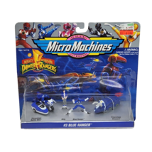 Vintage 1994 Galoob Mighty Morphin Power Rangers Micro Machines # 3 Blue Sealed - £21.99 GBP